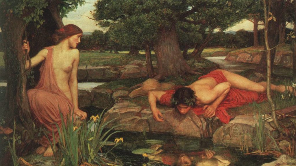 Narziss und Echo. Gemälde von John William Waterhouse. Bildquelle Mikimedia